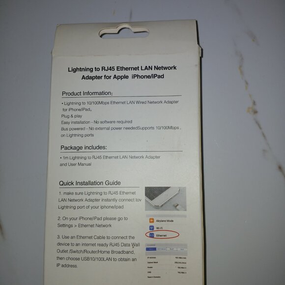 New Ethernet LAN Network Adapter for iPhone/iPad - Picture 9 of 9